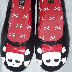 Funtasia  Demonia skull Ballet flats Size 8